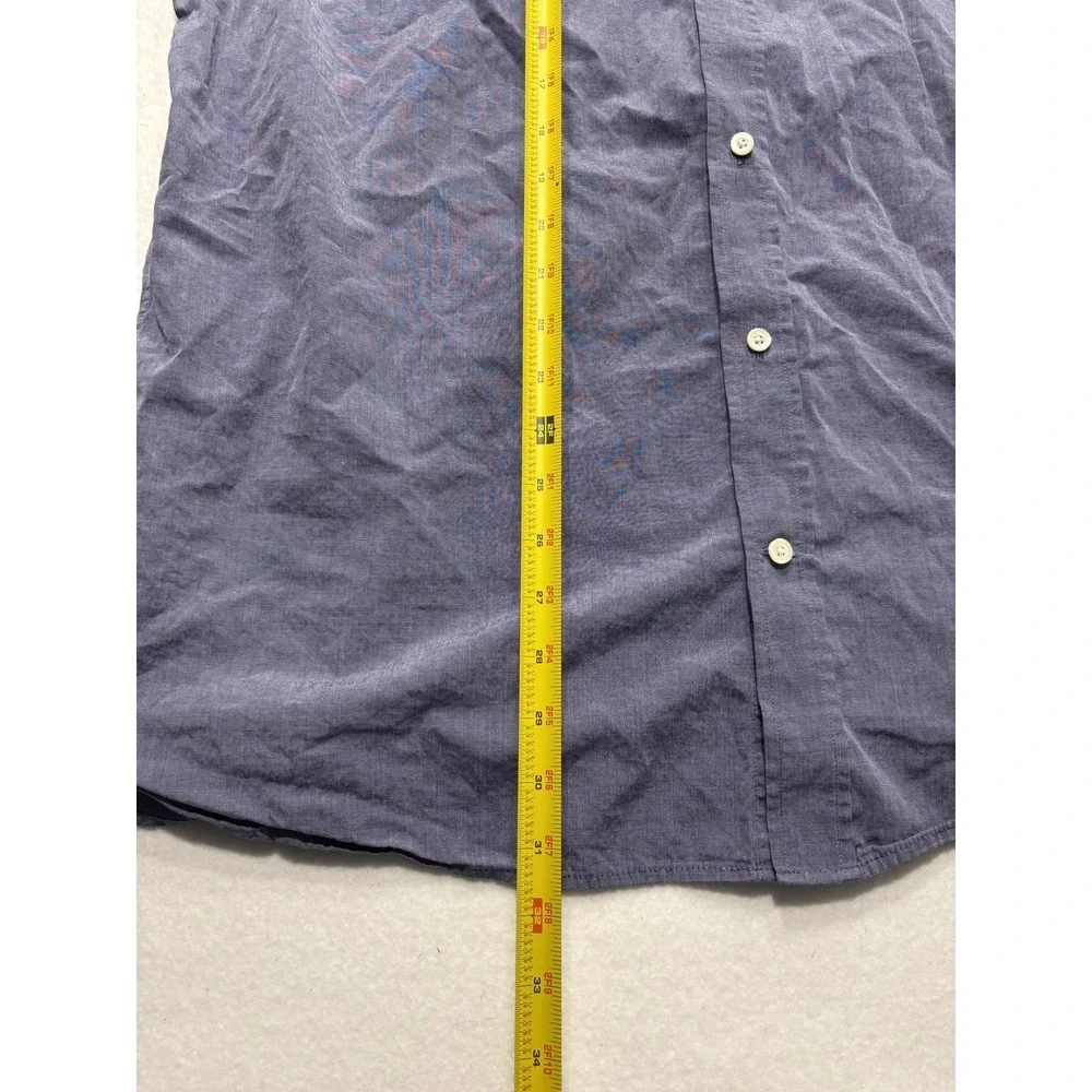 Banana Republic Dress Shirt Mens XL Blue Striped Long Sleeve Button Up Slim